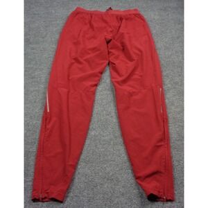 Nike Running Pants Mens M Red Elite Dri-Fit Activewear Joggers Ankle Zip